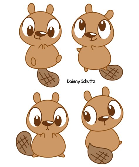 Cute Beaver by Daieny | Beaver drawing, Cute animal drawings, Beaver ...