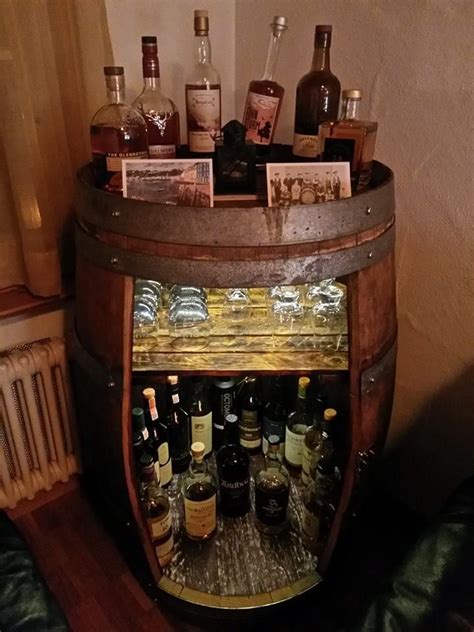 Bezahle einfach und sicher online oder bar. Whiskey barrel repurposed as a DIY man cave whiskey bar ...