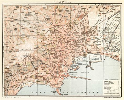 Mapa Histórico De Nápoles Viajar A Italia
