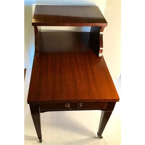 Mersman guitar pick table, mid century modern tripod end table, vintage mersman 1960s. Mid Century Modern Mersman Step Side Table | Chairish