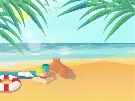 summer beach powerpoint templates blue holidays nature summer free ppt backgrounds and