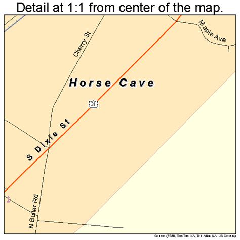 Horse Cave Kentucky Street Map 2138008
