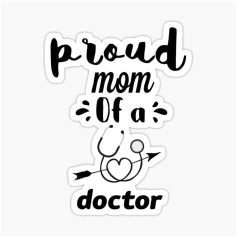 Proud Mom Of A Doctor Sticker For Sale By Simrangabhane Redbubble