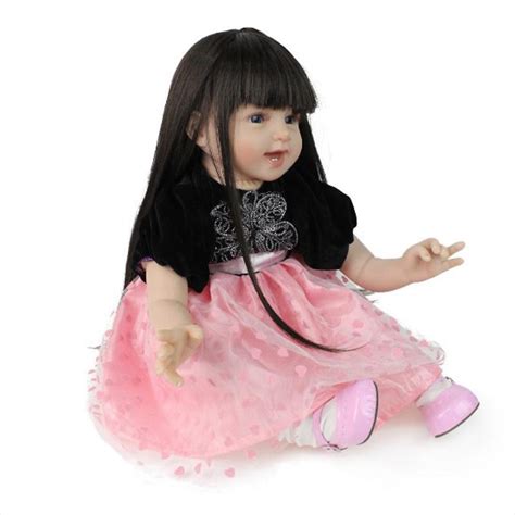 New 55cm Full Silicone Reborn Girl Baby Doll Toys Lifelike Newborn