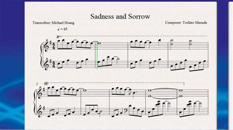 Sadness And Sorrow Piano Sheet Naruto Youtube