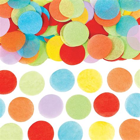 Rainbow Dots Tissue Paper Confetti 08oz Party City