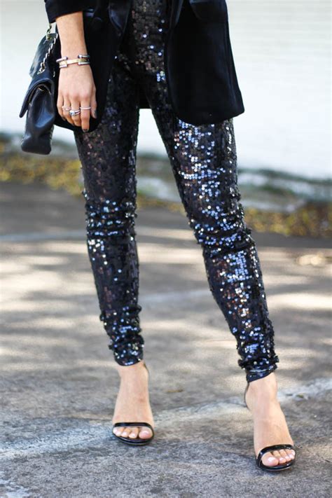 How To Wear Sequin Leggings A Double Dose