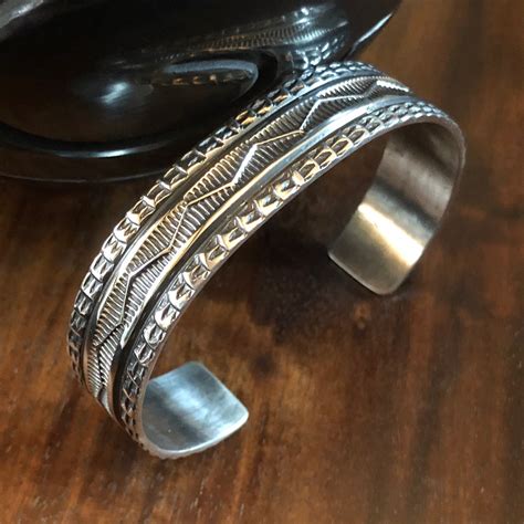 Hand Stamped Silver Bracelet By Sunshine Reeves Mahakala Fine Arts