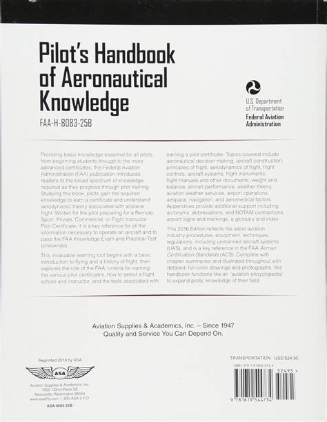Pilots Handbook Of Aeronautical Knowledge Faa H 8083 25b Asa Faa
