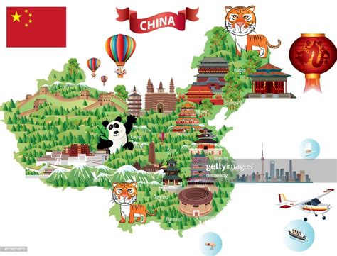 Chinacartoonkarte Stock-Illustration - Getty Images