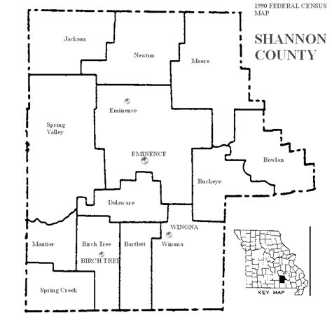 Shannon County Missouri Maps And Gazetteers