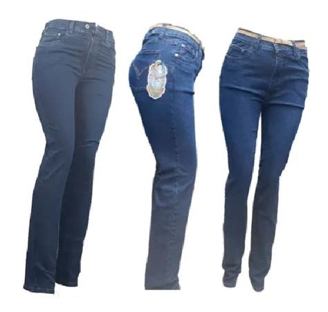 Pantalon Jeans Clásico Stretch 28 38 Mujeres Colores Mercado Libre
