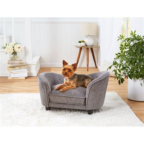 Enchanted Home Pet Snuggle Dog Sofa Gray Small