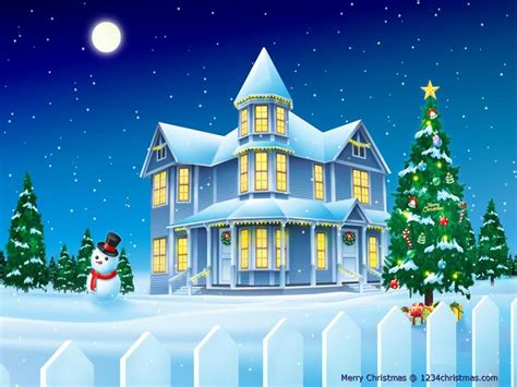 Free Download Christmas House Wallpapers For Free Download 1024x768