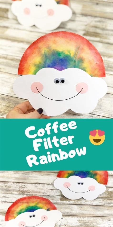 Coffee Filter Rainbow Craft For Kids