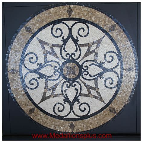 Kristine Ii 60 Polished Mosaic Floor Medallion