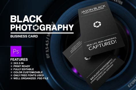 Free Business Card Templates For Photographers Professional Sample