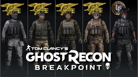Ghost Recon Breakpoint Fictional Uniforms Socom 1 2 3 Tf21