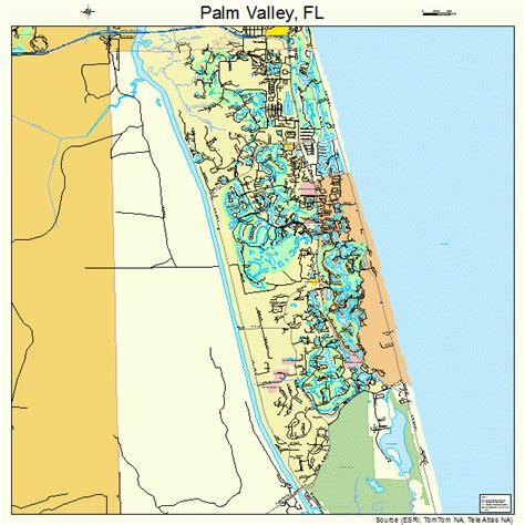 Palm Valley Florida Street Map 1254525