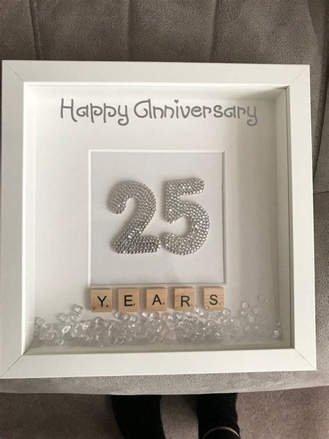 We also have personalized commitment bands and stylish and cute keychains. Silver Wedding Anniversary Box Frame | 25 year anniversary ...