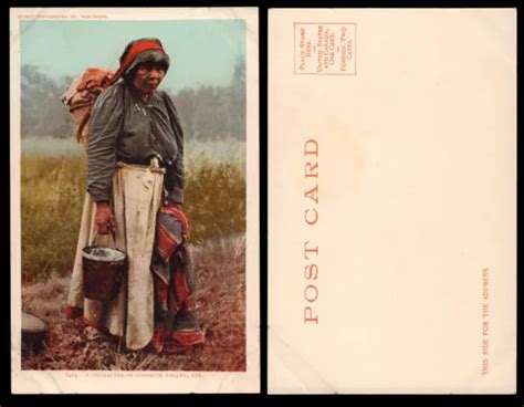 antique native american indian woman in yosemite valley ca unposted udb postcard 7 50 picclick