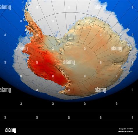 Nasa Satellite View Of Antarctica Stock Photo Alamy