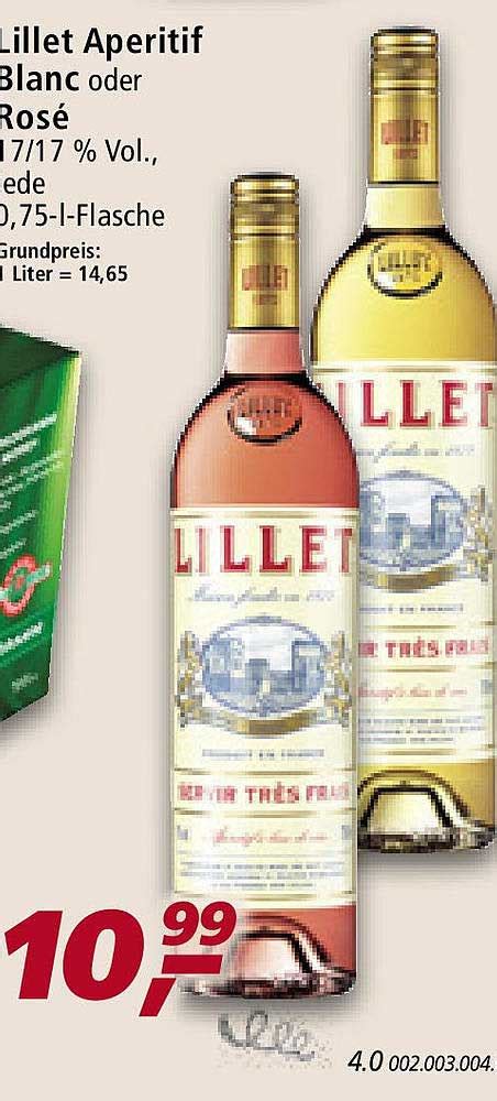 Head over to aisle of aldi here: Lillet Aperitif Blanc Oder Rosé Angebot bei Real