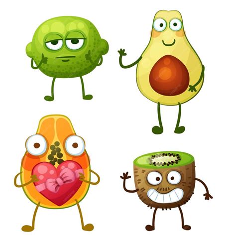 Premium Vector Funny Fruit Character Isolated On White Background