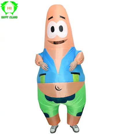 Inflatable Patrick Star Costume Funny Adult Halloween Carnival