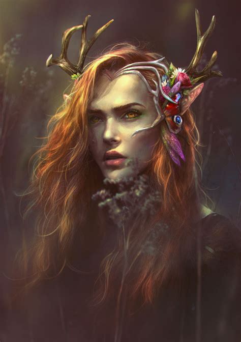Keyleth The Half Elven Druid By Mikandiiprints Rpg Characters