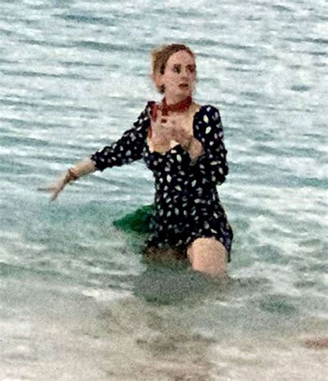 Adele In Mini Dress On The Beach In Anguilla 22 Gotceleb