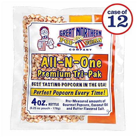 Great Northern Popcorn 4 Ounce Premium Popcorn Portion Packs Case Of