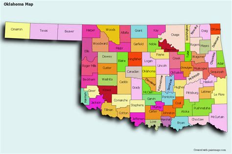 Create Custom Oklahoma Map Chart With Online Free Map Maker Color