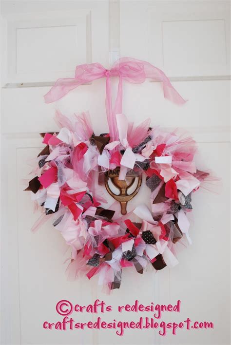 Crafts Redesigned Valentine Door Wreath Valentine