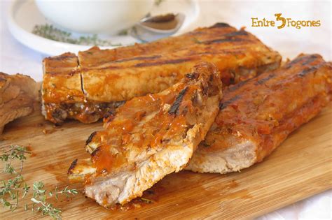 Costillas De Cerdo Al Horno Con Salsa Barbacoa