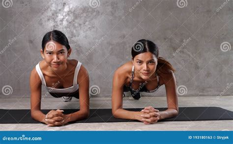 Two Beautiful Young Asian Women At The Gym Stock Image Image Of