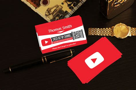 Free Youtube Business Card Psd Template Free Download Freebiesjedi