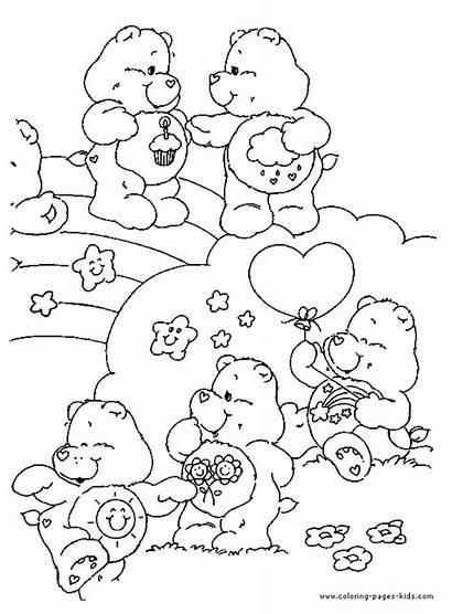 Bears Care Coloring Pages Cartoon Bear Printable