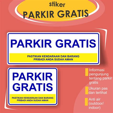 Jual Stiker Parkir Gratis Shopee Indonesia