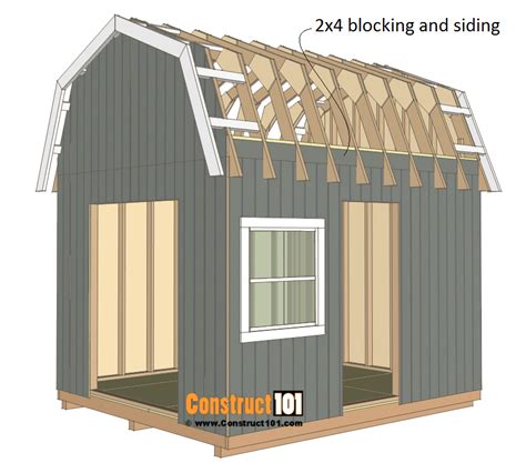 10x12 Barn Shed Plans Construct101
