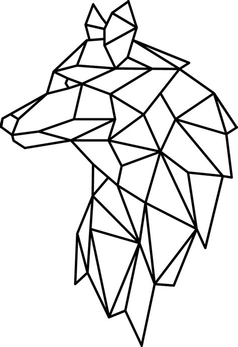 Geometric Wolf Animal Wall Sticker Tenstickers