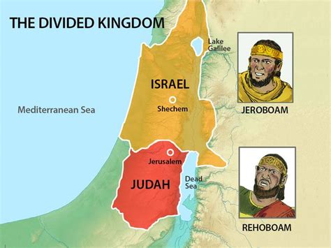 The Nation Of Israel Was Now Divided With King Rehoboam Ruling Over The