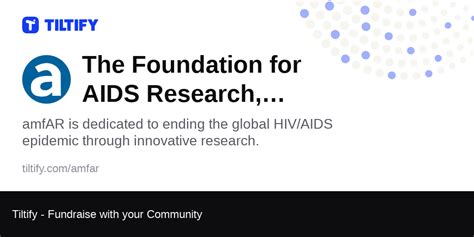 tiltify the foundation for aids research amfar