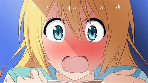 Blushing Anime Girls Anime Kirisaki Chitoge Blonde School