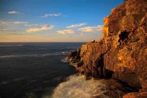 Coastline Landscape Of Otter Cliff In Maine Image Free Stock Photo