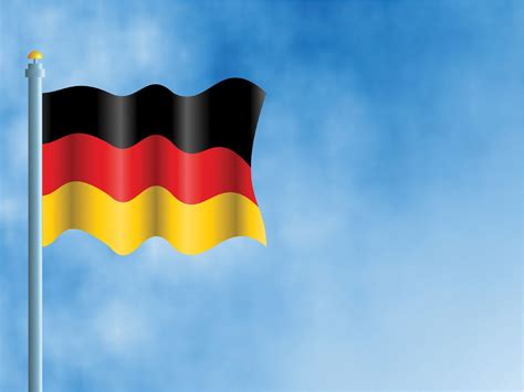 German flag on Sky Backgrounds | Flag Templates | Free PPT Grounds and ...