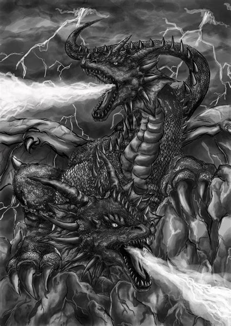 Two Headed Dragon By Josephinekazuki On Deviantart
