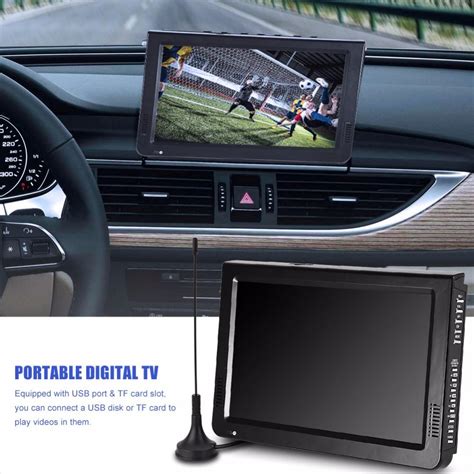 Freeshiping 10 Inch Portable Tv 110v 240v Atsc 169 Car Digital Tv