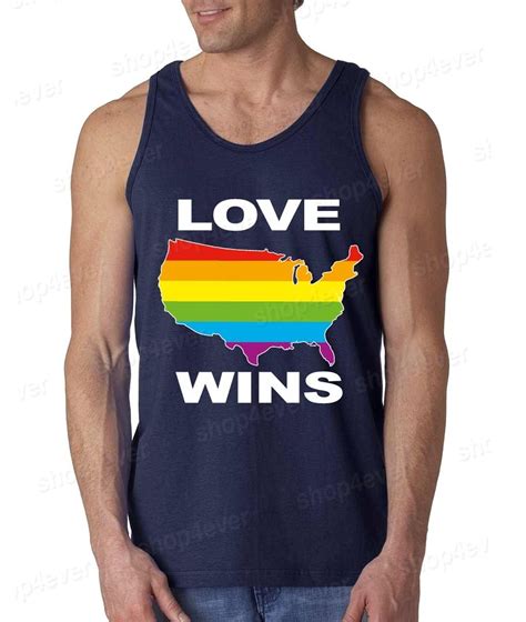 Love Wins USA Rainbow Men S Tank Top Gay Pride Equal Rights Tank Tops