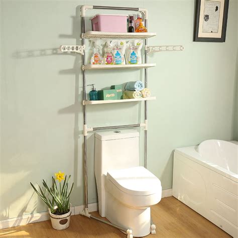 Storage shelves for bathroom organization. 3 Tier Over The Toilet Shelf Bathroom Towel Storage Rack ...